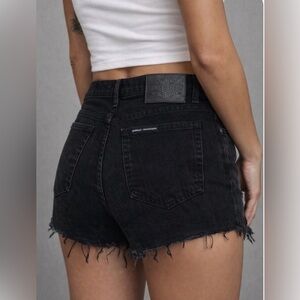 Harley Davidson Denim Jean Cut Off Biker Shorts Black SZ 12